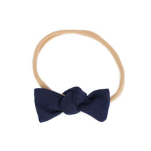 Load image into Gallery viewer, Navy Knotted Bow